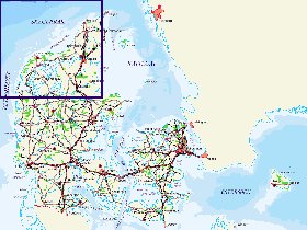 carte de Danemark en allemand