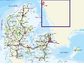 carte de Danemark en allemand