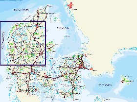 carte de Danemark en allemand