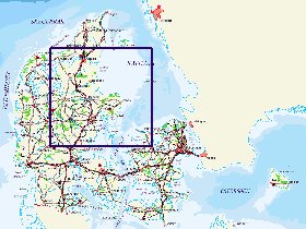 carte de Danemark en allemand