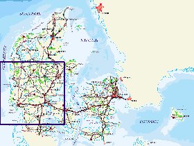 carte de Danemark en allemand