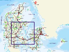 carte de Danemark en allemand