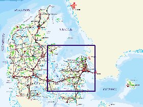 carte de Danemark en allemand