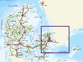 carte de Danemark en allemand