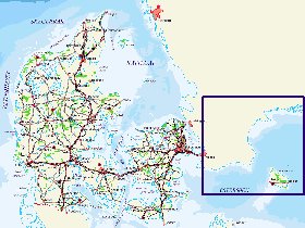 carte de Danemark en allemand