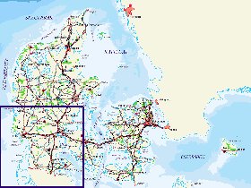 carte de Danemark en allemand