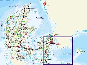 carte de Danemark en allemand