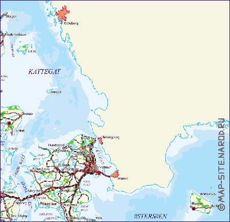 carte de Danemark en allemand