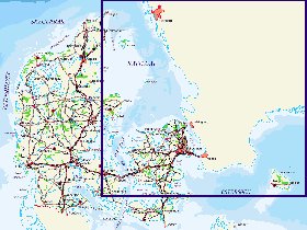 carte de Danemark en allemand