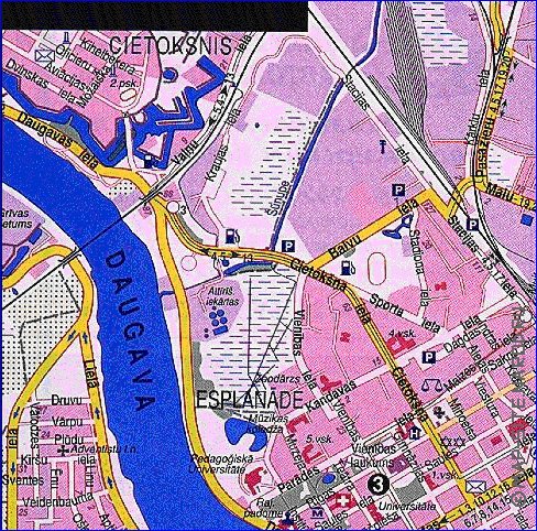 mapa de Daugavpils