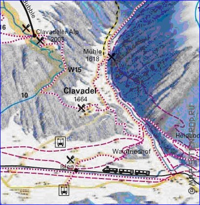 mapa de Davos em alemao