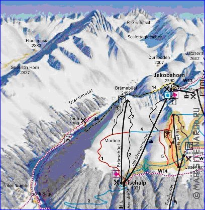 carte de Davos en allemand