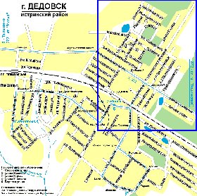 Transporte mapa de Dedovsk