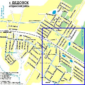 Transporte mapa de Dedovsk