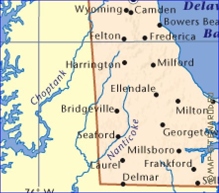 carte de Delaware