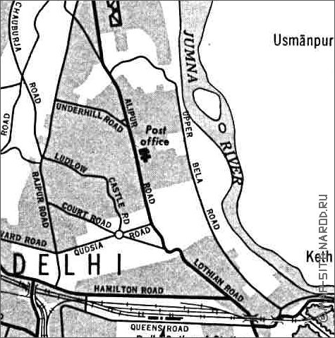 carte de Delhi en anglais