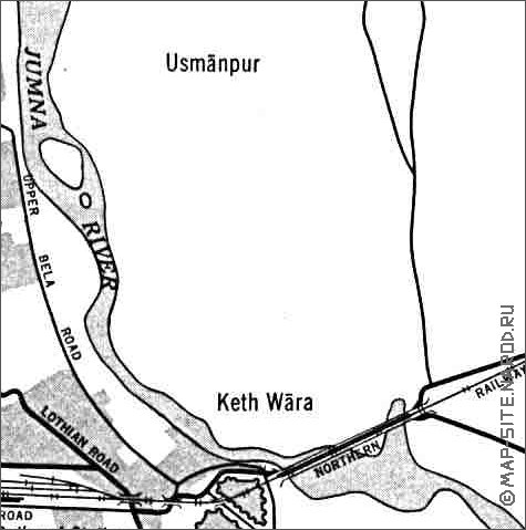 carte de Delhi en anglais