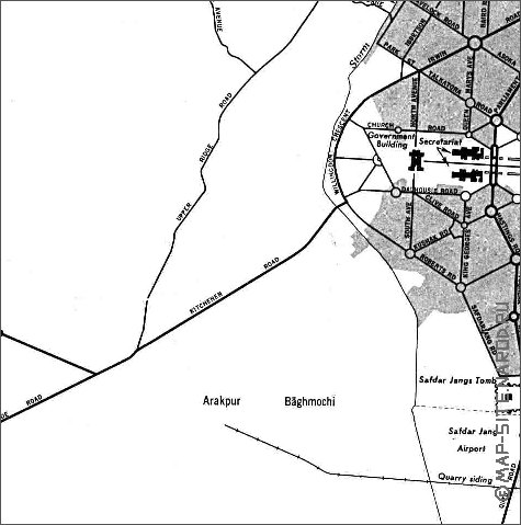 carte de Delhi en anglais