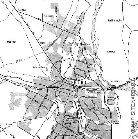 carte de Delhi en anglais