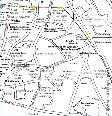 Turismo mapa de Deli