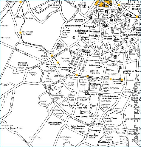 Turismo mapa de Deli