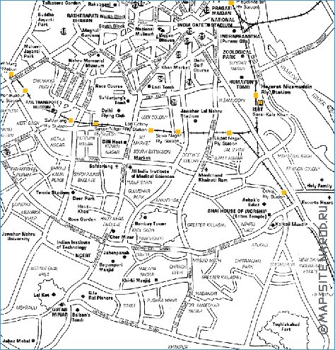 Turismo mapa de Deli