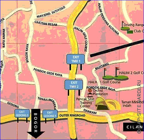 mapa de Jakarta em ingles