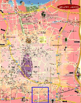 mapa de Jakarta em ingles