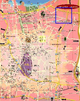 mapa de Jakarta em ingles