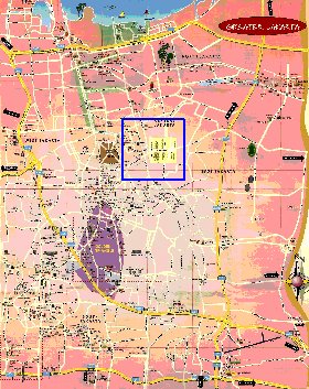 carte de Jakarta en anglais