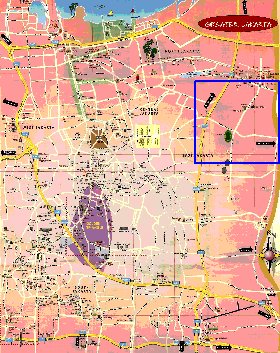 mapa de Jakarta em ingles