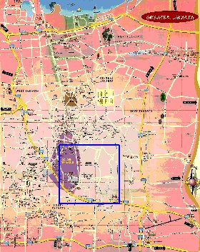 mapa de Jakarta em ingles