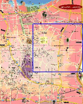 mapa de Jakarta em ingles