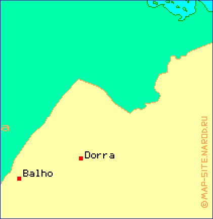 mapa de Djibouti em ingles