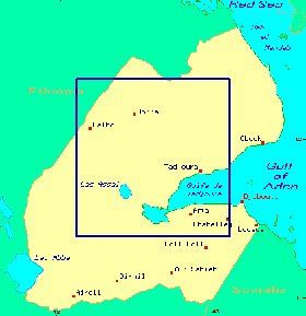 carte de Djibouti en anglais