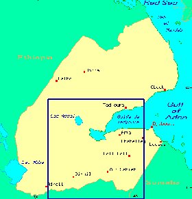 mapa de Djibouti em ingles