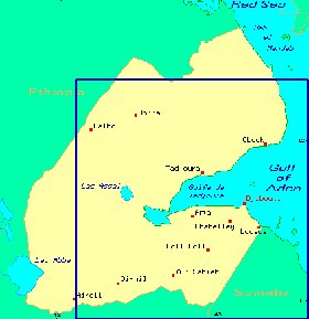 carte de Djibouti en anglais