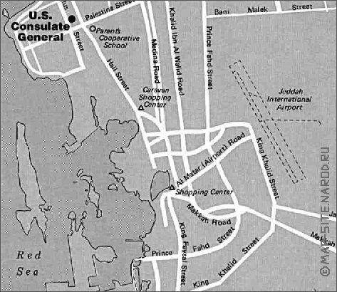 carte de Djeddah en anglais