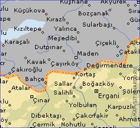 carte de  il Diyarbak?r