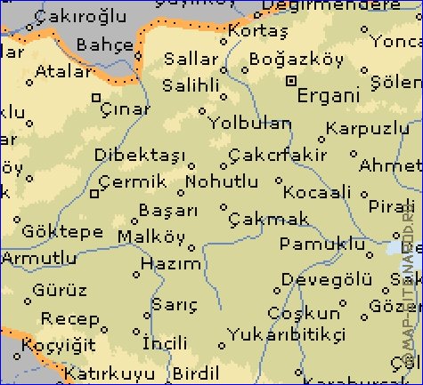 carte de  il Diyarbak?r