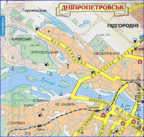 carte de Dnipropetrovsk