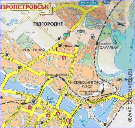 carte de Dnipropetrovsk