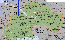 mapa de Dnipropetrovsk em ingles