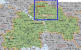 mapa de Dnipropetrovsk em ingles