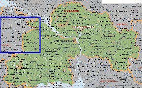 mapa de Dnipropetrovsk em ingles