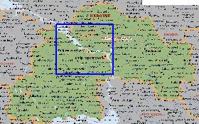 mapa de Dnipropetrovsk em ingles