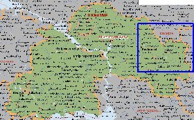 mapa de Dnipropetrovsk em ingles