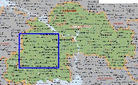 mapa de Dnipropetrovsk em ingles