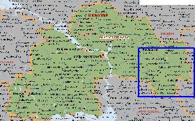 mapa de Dnipropetrovsk em ingles