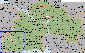 mapa de Dnipropetrovsk em ingles